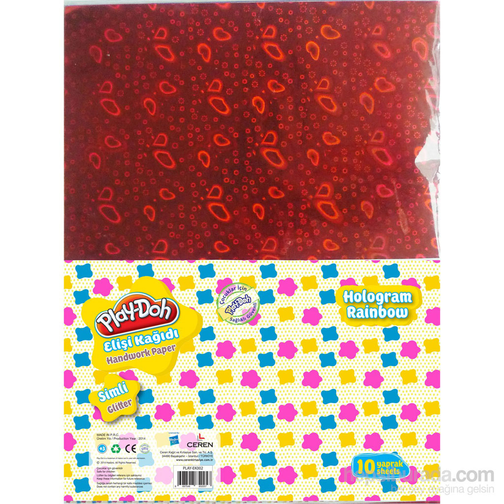 Play-Doh Simli Elişi Kağıdı Zarflı 10 Renk Model1