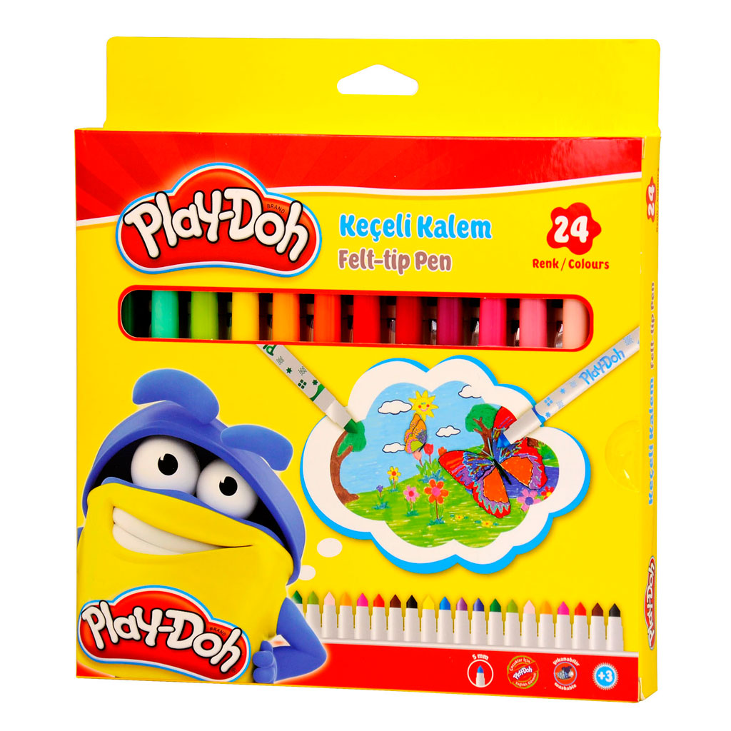 Play-Doh Keçeli Kalem 24 Renk 5 mm