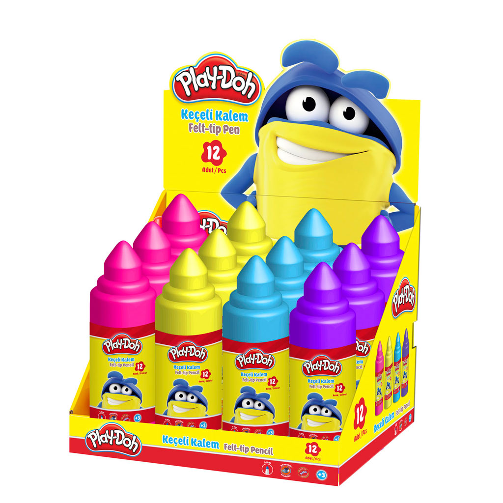Play-Doh Keçeli Kalem 5 mm Tüp 12 Renk
