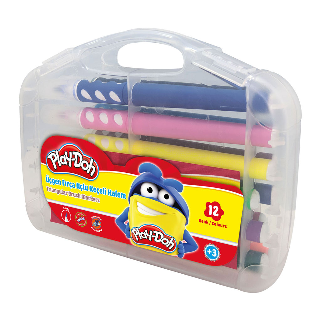Play-Doh 12 Renk Üçgen Keçeli Kalem