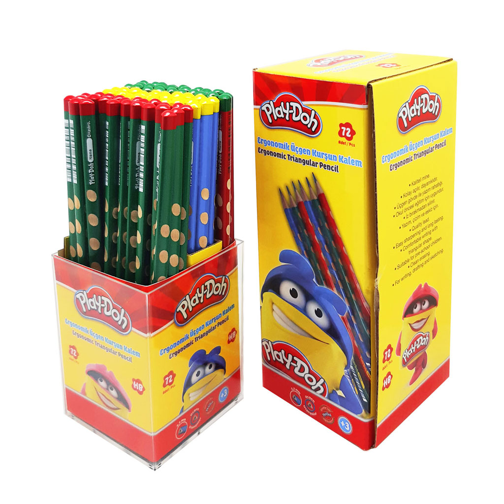 Play-Doh Oluklu Üçgen Kurşun Kalem 72'li