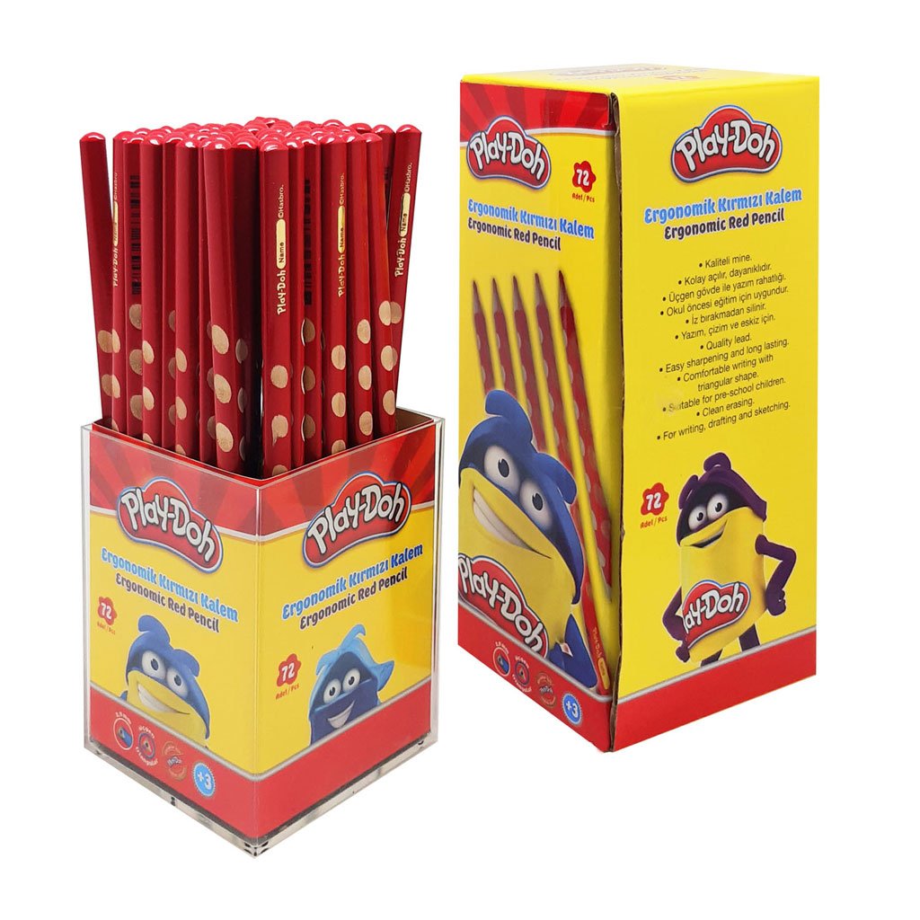 Play-Doh Oluklu Kırmızı Kalem 72'li