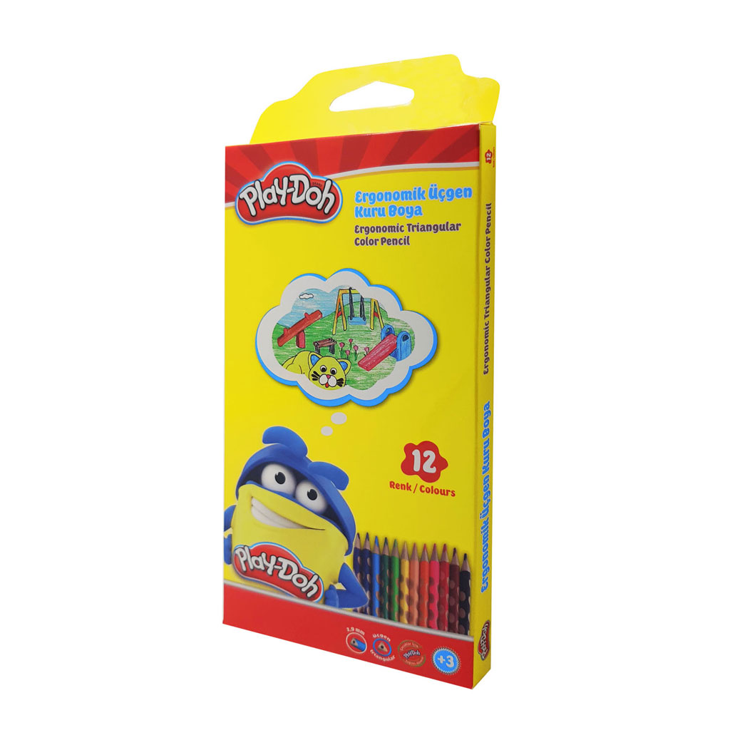 Play-Doh Oluklu Kuruboya 12'li