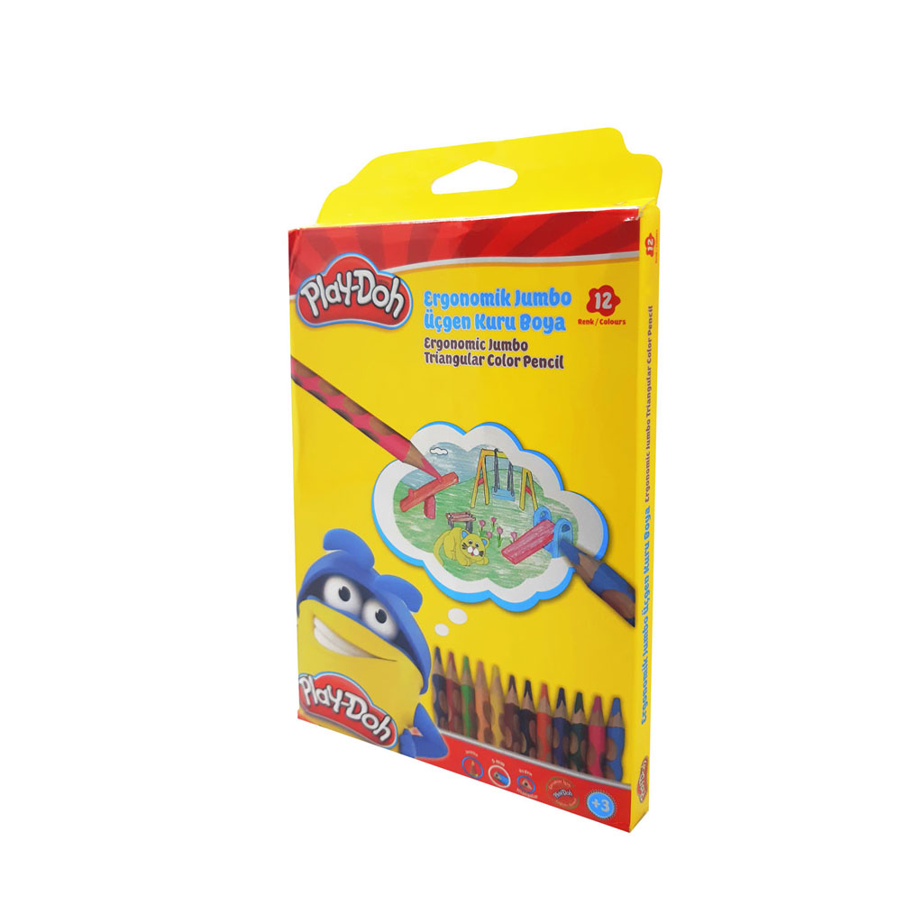 Play-Doh Oluklu Jumbo Kuruboya 12'li