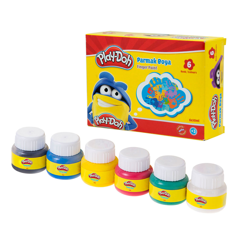 Play-Doh Parmak Boyası 6 Renk 30 ml