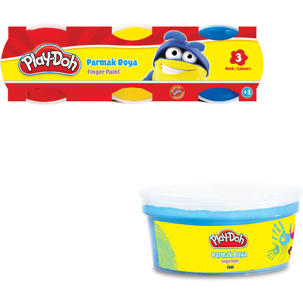 Play-Doh Parmak Boyası 3 Renk 50 ml