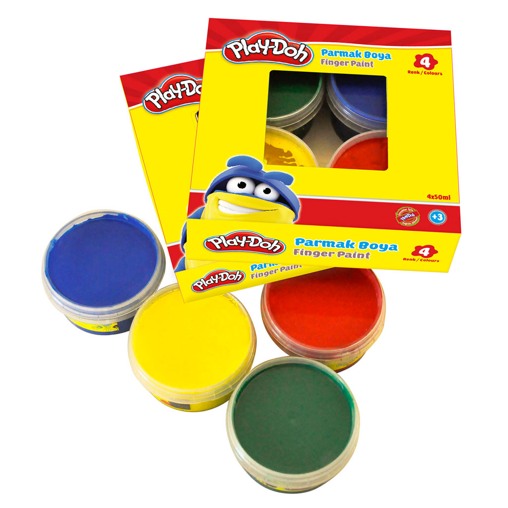 Play-Doh Parmak Boyası 4 Renk 50 ml