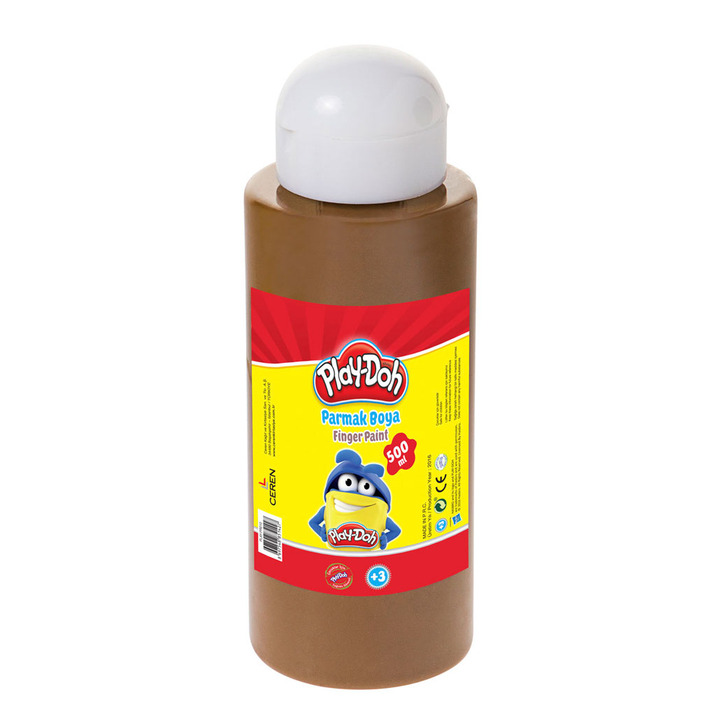 Play-Doh Parmak Boyası (Tüp) 500 ml Kahverengi