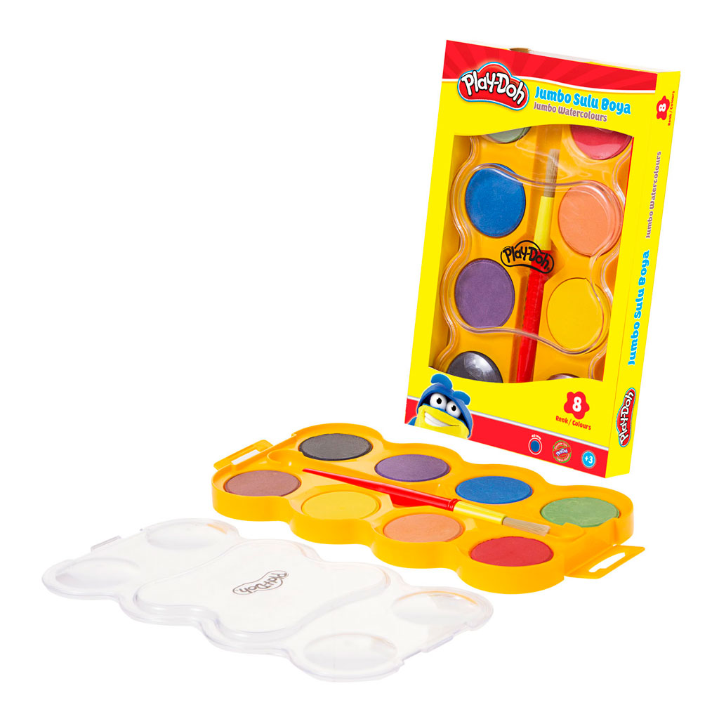 Play-Doh Suluboya Jumbo 8 Renk 40 mm