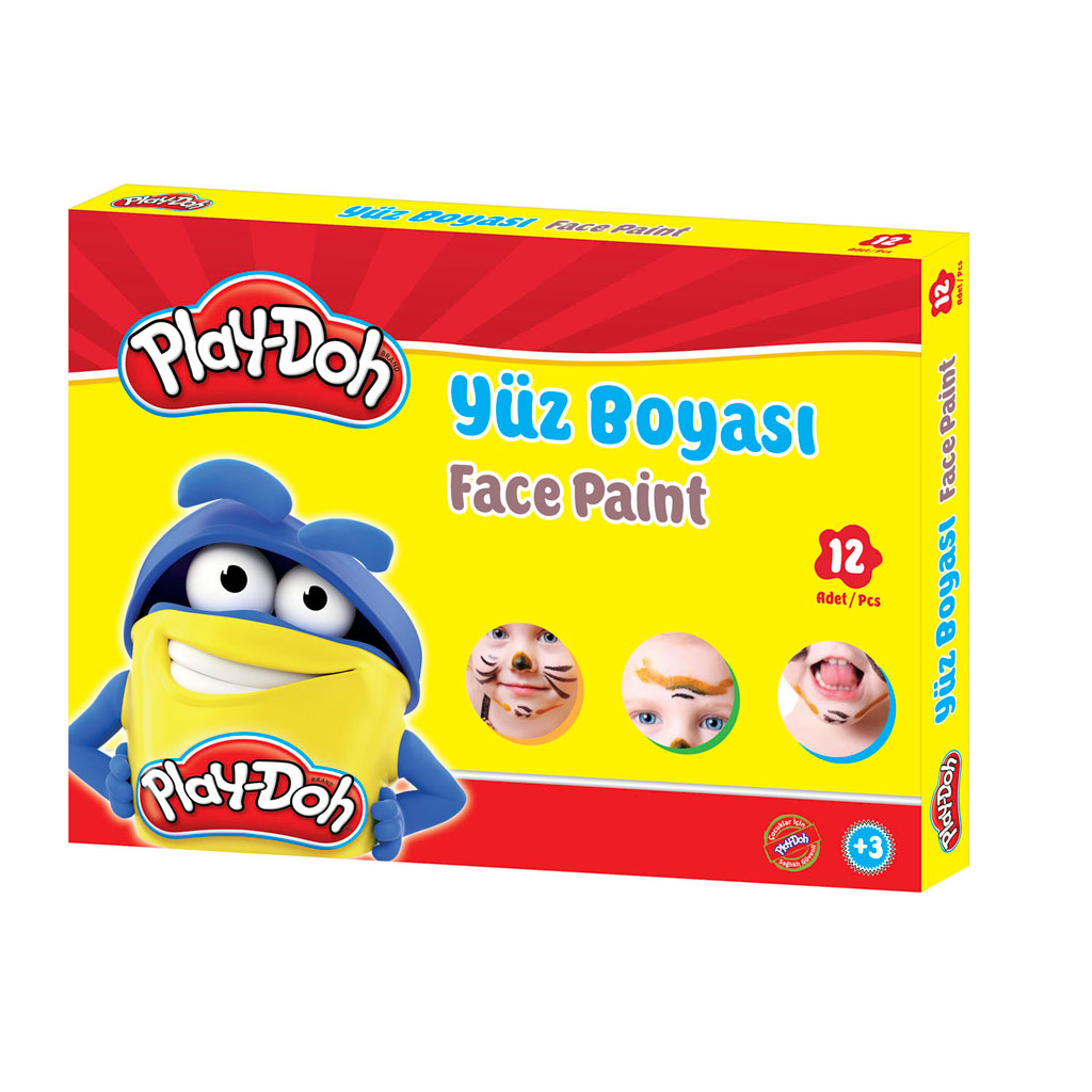 Play-Doh Yüz Boyası Sarı 12'li Karton Kutu